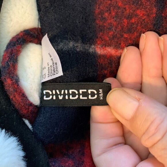 NWOT, by Divided, moto inspired short jacket, mohair feel, faux shearling collar - Picture 5 of 16